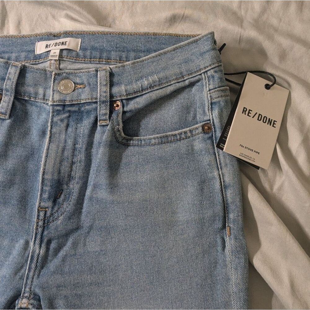 ๐ MSRP $265 RE/DONE Comfort Stretch 90's High Rise Ankle Crop Jean Size 27 - Picture 5 of 12